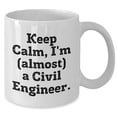 thumbnail image 2 of Civil Engineer's Daily Grind, Keep Calm and Almost Succeed, White Coffee Mug, Gifts from Friends for Men, Birthday Unique Gifts, 2 of 6