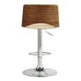 thumbnail image 5 of Armen Living Indoor Tandy Gray Faux Leather and Brushed Stainless Steel 30" Bar Stool, 5 of 9