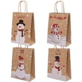 thumbnail image 1 of 12 bolsas de papel Kraft navideñas creativas, bolsas de regalo de Navidad, bolsas de papel portátiles para embalaje navideño, 1 of 5