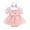 Pink, variant on Musuos Baby Girl 2Pcs Summer Outfits 3 6 12 18M Short Puff Sleeve Daisy Print Romper Tulle Dress with Headband Set