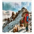 thumbnail image 3 of Ambesonne Mountain Shower Curtain, Trekkers Kilimanjaro, 69"Wx84"L, Multicolor, 3 of 3