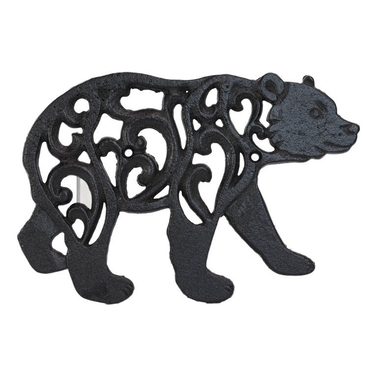 Rustic Cast Iron Western Forest Black Bear Strolling Paper Towel