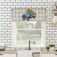 thumbnail image 4 of Blue Truck Yellow Sunflower Kitchen Valances for Windows 60x18 Inch Kitchen Curtains Valances Rod Pocket Summer Botanical Grey Plaid Bathroom Window Valances for Window Treatment Decor, 4 of 6