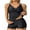 Black, variant on Asoul Womens Ruched V Neck 2 Piece Tankini Swimsuits Tummy Control Bathing Suits Tankini Tops with Swim Shorts Swimwear
