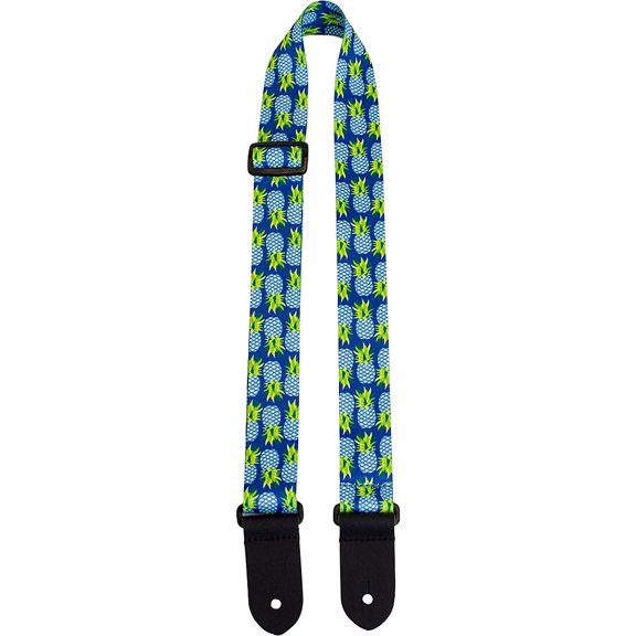 Perri's 1.5" Polyester Ukulele Strap Blue Pineapples 1.5