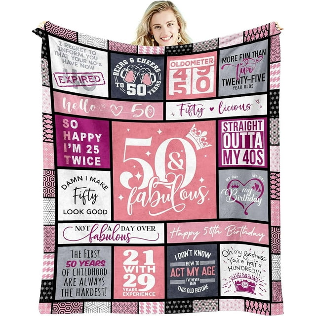 LHSHID 40th Birthday Gifts Women 40 Year Old Birthday Gifts for Women Forty Birthday Gifts for Women 40th Birthday 40th Birthday Decorations Women 40 Yr Old Birthday Gifts Throw Blanket 30"x40"