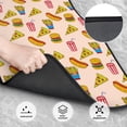 thumbnail image 3 of Wukai Hamburger Pizza Coke Print Car Foot Mat Set of 4 Pieces, Anti-Slip Neoprene Auto Floor Mats Carpet, Universal Fit Automotive Floor Foot Mats Set for SUV, Van, Trucks, 3 of 6