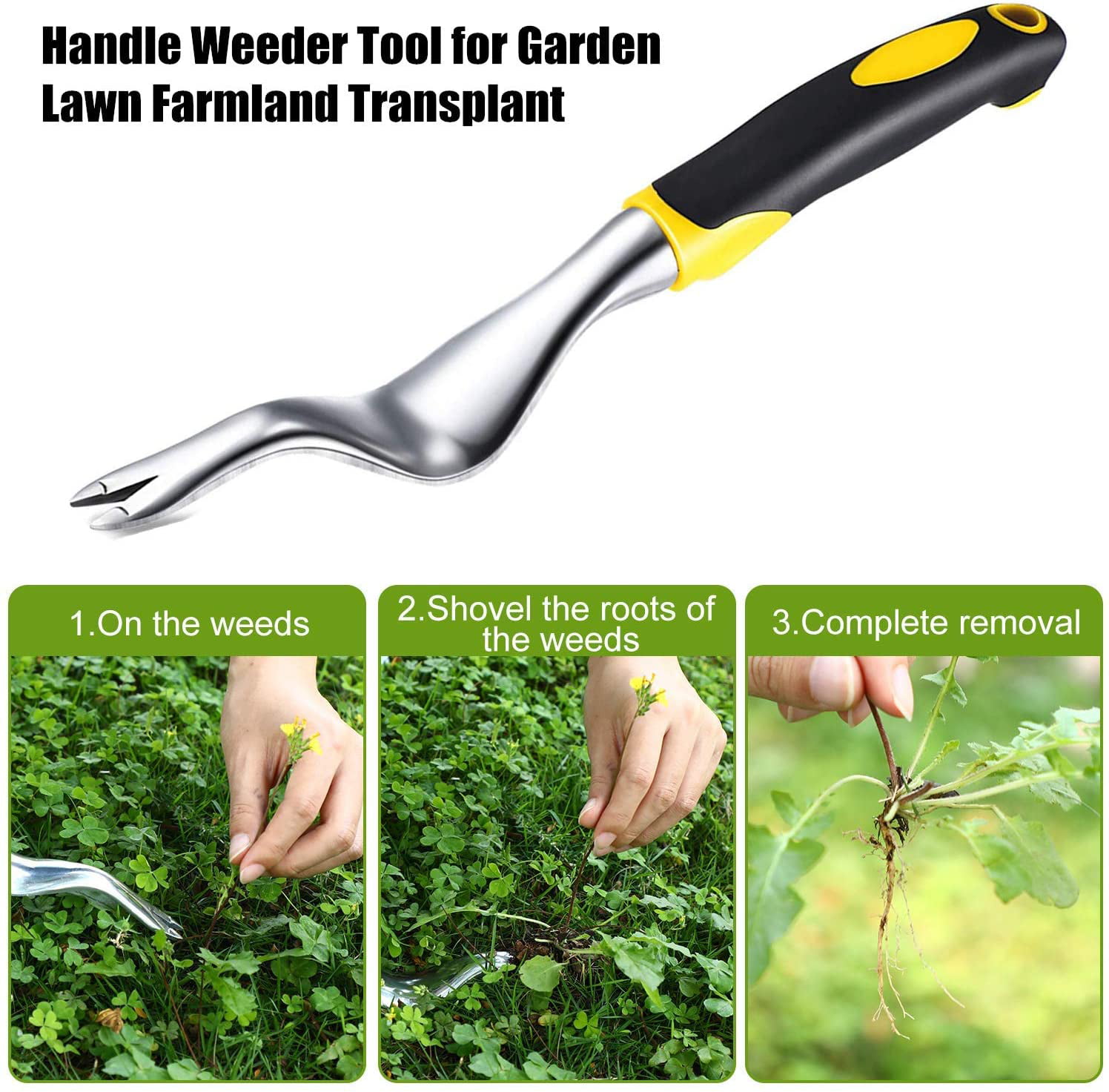 Details about   Grass Manual Puller Digger Garden Outdoor Dandelion Removal Weeder Hand Tools 