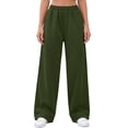 thumbnail image 2 of Jovrlynd Women's Sweatpants Wide Leg High Waist Drawstring Stretch Lounge Pants with Pockers, S-2XL, 2 of 9