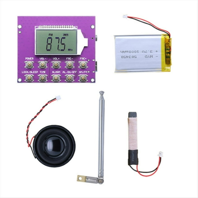 Módulo Receptor Estéreo Inalámbrico PCB para Kits Electrónicos DIY de 87-108 MHz, Módulo de Placa Estéreo Digital, Radio Digital con Pantalla LCD.