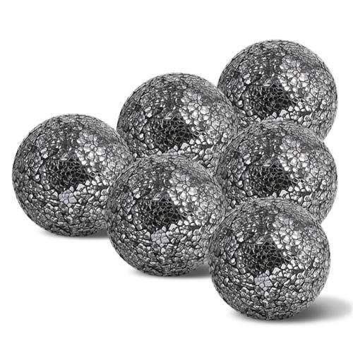 6 Pieces 2.36 Inch Mosaic Sphere Balls Decorative Glass Balls