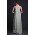 thumbnail image 3 of Bimba Pastel Mint14 Damask Aster & Roses Printed Nightwear For Women Long Spaghetti Strap Maxi Dress Sleepwear Gown Medium, 3 of 5