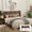 Walnut Tone | MDF Engineered Core with Solid Wood Elements, variant on Wood Headboard Queen Size, 64.4" Wide Wooden Queen Headboard Only, Modern Farmhouse Headboards, Wall Mounted Fluted Panel, Wingback Boho Headboards, Walnut
