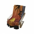 thumbnail image 4 of Palm Soft Flannel Fleece Throw Blanket, Summer Holiday Themed Orange Tones Ombre Effect Sunset Sky with Tree Silhouettes, Cozy Plush for Indoor and Outdoor Use, 70" x 90", Multicolor, by Ambesonne, 4 of 6