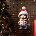 thumbnail image 4 of 2D Acrylic Dwarf Christmas Tree Pendant Christmas Cute Christmas Dwarf Double Print 2D Gift Pendant, 4 of 6