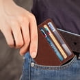 thumbnail image 3 of Tarjetero Fintie Slim, minimalista, de piel con bloqueo RFID, 3 of 7