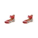 thumbnail image 2 of Sonducket Lino Transpirable Y Versátil Bailarinas Para Mujer Go-To Zapatos Bailarinas Para Mujer Bombas Zapatos Nuevo Bordado rojo 36 rojo treinta y seis 2piezas, 2 of 4