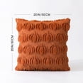 thumbnail image 7 of Sm:)e Pumpkin Plush Faux Fur Jacquard Fall Throw Pillow Cover 20x20 Inch, Set of 2, Silky Soft Seasonal Cushion Case for Sofa Couch Caramel, 7 of 7