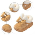 thumbnail image 6 of BOBOGOJP Girls Boys Boots Kids Winter Ankle Fleece Lined Snow Shoes Fuzzy Classic Kid's Low Boot for Toddler/Little Kid/Big Kid Coffee for Size 12, 6 of 7