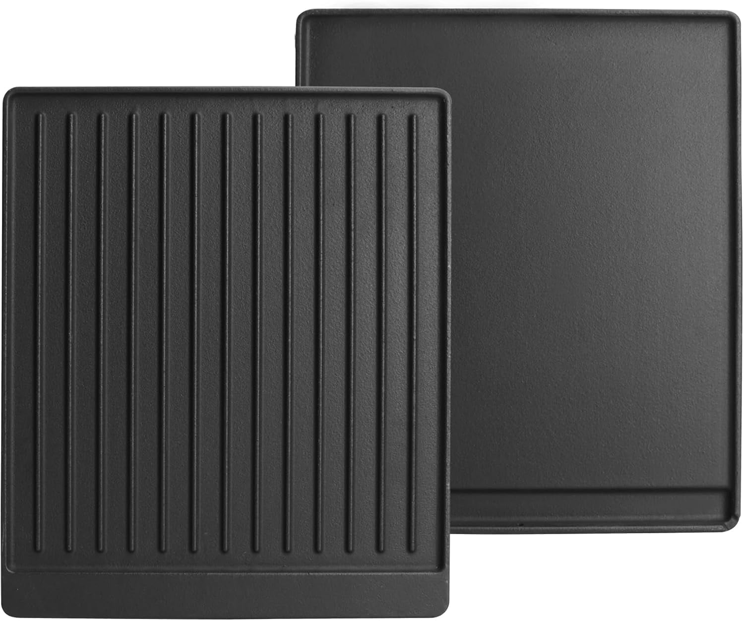 Reversible Pre-Seasoned Cast Iron Griddle, 15” x 12.8”, for Gas Stove, Charcoal, Electric, Propane, and Outdoor Grills