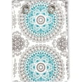 thumbnail image 3 of DriftAway Bella Medallion and Floral Pattern Room Darkening and Thermal Insulated Grommet Window Curtains 2 Panels Each 52 Inch by 54 Inch Aqua and Gray, 3 of 5