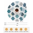 thumbnail image 6 of 13 Inch Round Placemats Set of 4, Bohemia Non Slip Heat Insulation PP Table Mats, Vintage Moroccan Geometric Pattern Blue Green Gray Washable Place Mats for Kitchen Dining Party Table Decor, 6 of 7