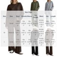 thumbnail image 2 of Iyufng Womens Two Piece Sets Loose Round Neck Long Sleeve Tops Elastic Waist Wide Leg Pants Loungewear Sets, 2 of 7