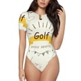 thumbnail image 1 of Fotbe Golf Icons And Golfer Body de Mujer con Cuello Redondo y Mangas Cortas, Sin Mangas Ajustado, Suave, Cómodo y Básico-X-Large, 1 of 7