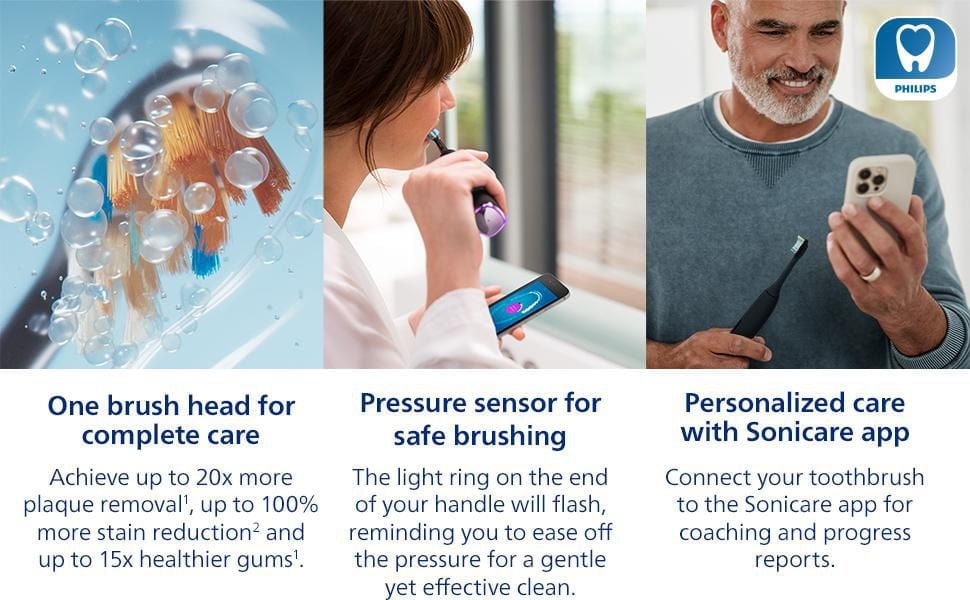 Brosse à dents électrique rechargeable Philips Sonicare DiamondClean Smart 9350, noir, HX9902/76