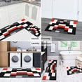 thumbnail image 6 of Black White Geometric` Kitchen Rugs and Mats Sets Of 2,Kitchen Decoration Rugs,Rubber Backing Non-Slip Floor Mat for Sink Washable Waterproof Laundry Room Runner Rugs, 6 of 7