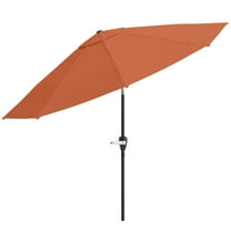 Pure Garden 10FT Patio Umbrella - Auto Tilt and Vented Canopy (Terracotta)