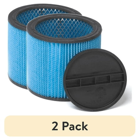 (2 pack) Shop Vac Reusable Ultra Web Cartridge Filter, Wet Dry Vacuum Use, Maximum Fine Dust Filtration