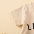 thumbnail image 5 of Xudanell Newborn Outfits Baby Boy Minimalist 12-18 Month Boy Clothes Letter Printed Tops Elastic Shorts Outfits with Pocket, 5 of 7