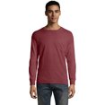 thumbnail image 1 of Hanes Mens ComfortWash Garment Dyed Long Sleeve Pocket Tee, 2XL, Cayenne, 1 of 5