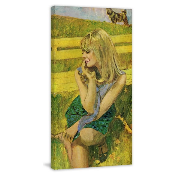 MARMONT HILL - "Pastel Portrait" by Coby Whitmore Painting Print on Canvas - Multi-Color 12 x 24