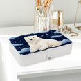 thumbnail image 6 of Polar Bear Portable PU Leather Jewelry Organizer Stand Display Case Earring Organizer with Removable Compartment, 6 of 6
