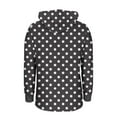 thumbnail image 2 of V-Neck Hoodies for Women Pullover Casual Polka Dots Tunic Tops Shirts Loose Long Sleeve Sweatshirts, 2 of 5