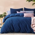 thumbnail image 1 of 100% Cotton Waffle Weave Duvet Cover Set- Waffle Texture Comforter Cover King, 1 of 8