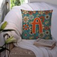 thumbnail image 3 of Carolines Treasures CJ2012-APW1414 Lettre A Fleurs Rétro Bleu Tissu Coussin Décoratif, 3 of 4
