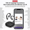 thumbnail image 2 of Auriculares de traducción MINISO X28 AI Open Ear Bluetooth negros, 2 of 9