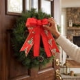 thumbnail image 5 of Dalxymotic Christmas Bow Hanging Decoration, Holiday Tree Wreath Door Wall Accent, Festive Home Party Arrangement Bow, Bow Decor, Christmas Decoration for Tree, Wreath, Door, Wall, 5 of 5