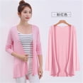 thumbnail image 5 of Korean Fashion 2019 spring Summer Autumn new women's long sleeved Modal cardigan air conditioning sweater coats PZ1755, 5 of 6