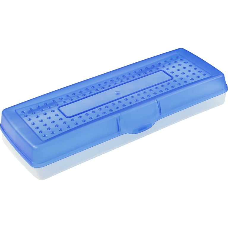 Storex Plastic Stretch Pencil Box for Kids Assorted Colors 12 Pack