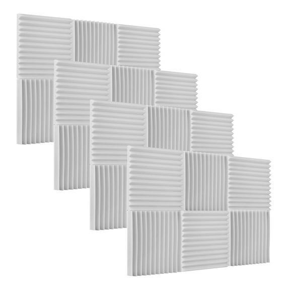 Acoustic Foam,1in Sound Sound Panels * 12 * Panels Soundproof 30 Sound Panels Soundproof Studio Dsfen Ziem Qisuo Laoshe Light Grey 24pcs