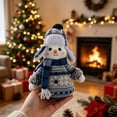 thumbnail image 7 of 2026 Christmas Indoor Home Decor Christmas Blue Fabric Snowman Doll Soft Stuffed Snowman Ornamen Tabletop Window Display Decoration Xmas Holiday Gift For Indoor Home Party Decor, 7 of 7