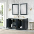 thumbnail image 4 of Gazsi 60" Double Bathroom Vanity Set in Charcoal Blue with Mirror, 4 of 9