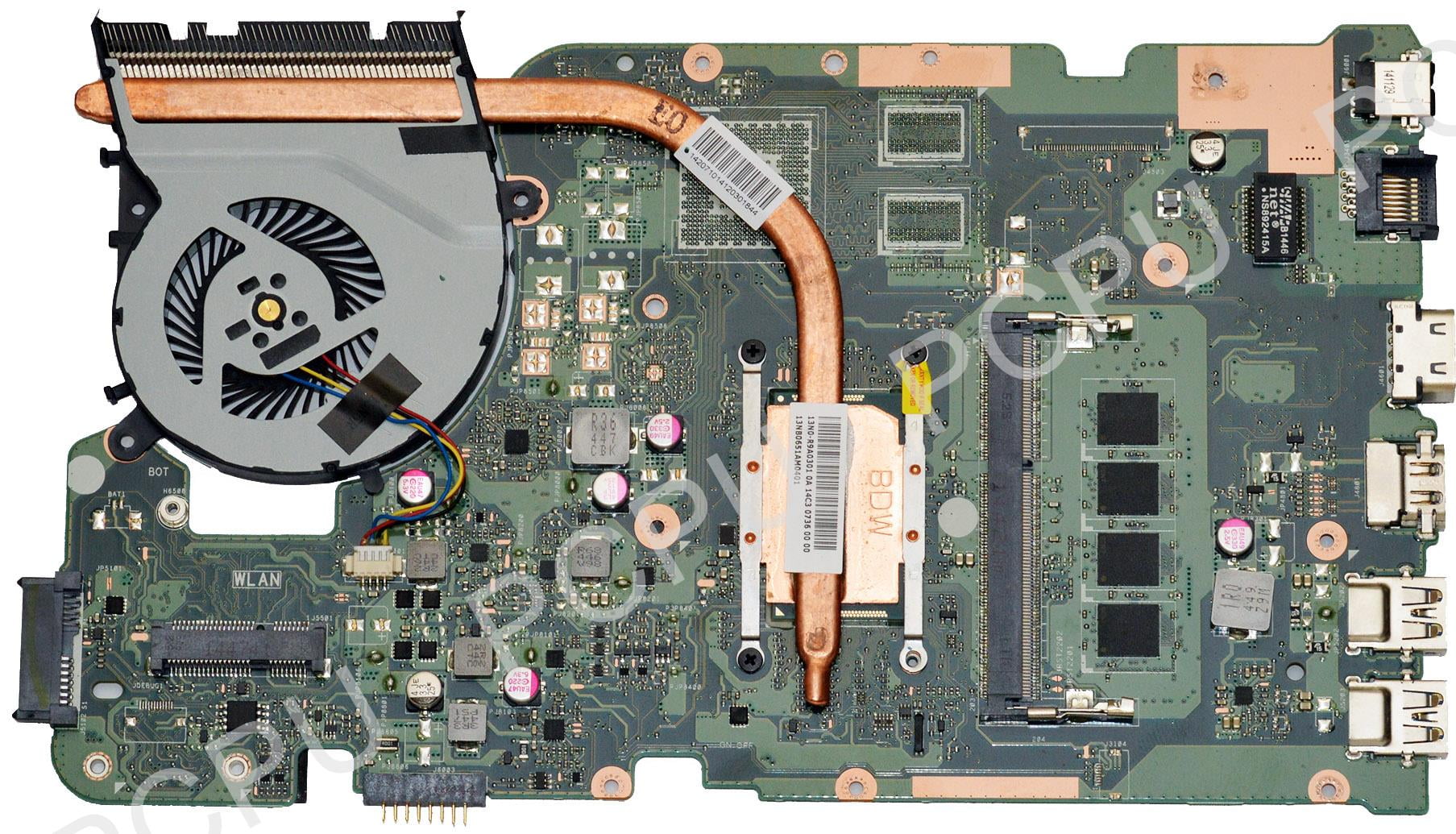 Asus X555LD Laptop Motherboard Intel i5-5200U 2.2Ghz CPU 60NB0650-MB7710