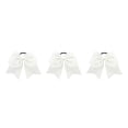 thumbnail image 3 of Qarigey Banda para el cabello grande Bowknot Elástico Adornos de goma Ajustable Snag Free Ponytail Holder Bobbles Seamless Scrunchies White Type1 NO1, 3 of 6