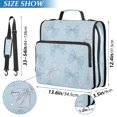 thumbnail image 3 of Water-Resistant 3-Ring Binder Organizer with Multiple Pockets Zipper Binder Bag for Office Pastel Blue Bows and Dots, 3 of 8