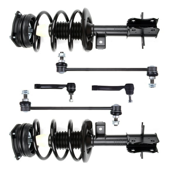 CCIYU Complete Suspension Kit Fits 07 08 09 10 11 12 Sentra Includes Strut Spring Assembly, Stabilizer Bar Link, Tie Rod End Fits select: 2010-2012 NISSAN SENTRA 2.0/2.0S/SR/2.0SL